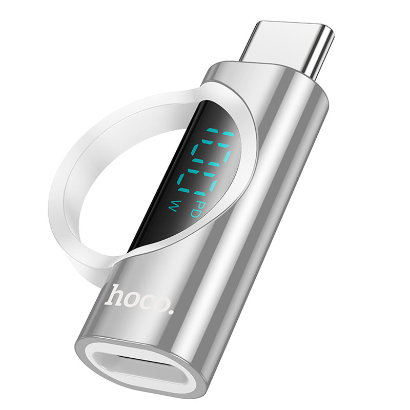 Перехідник Hoco UA32 Type-C (тато)  -  Type-C (мама) Silver