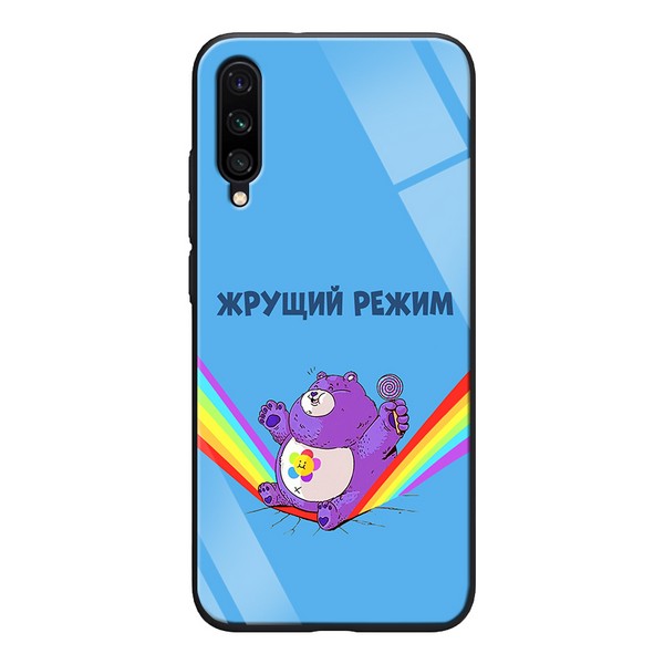 

Накладка для Xiaomi Mi A3 TPU+Glass ForFun Жрущий режим, Xiaomi Mi A3 ForFun