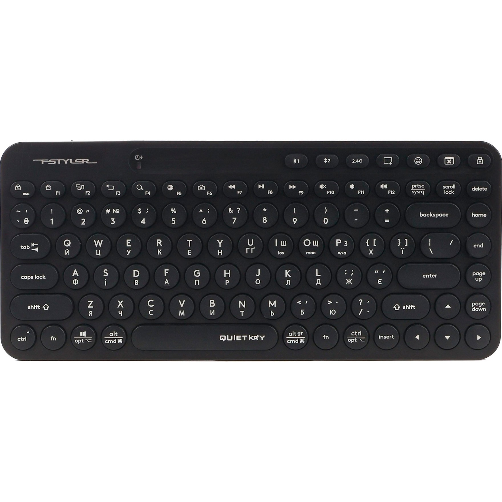 Клавіатура A4Tech Fstyler FBK36С AS Black Eng/Ukr