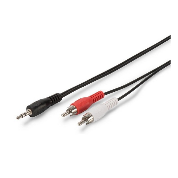 

Кабель 3,5 мм (папа) = 2х3,5 мм (папа) 2.5 м Digitus AK-510300-025-S Black, AK-510300-025-S Black
