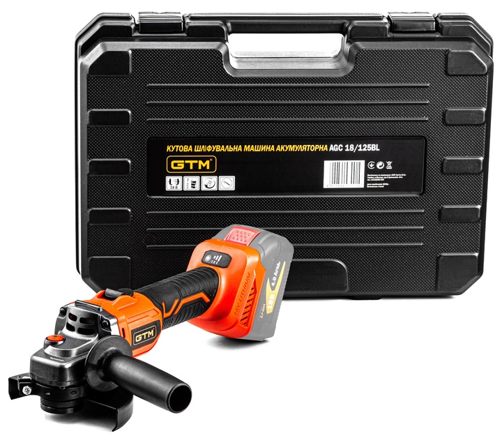 Шліфмашина GTM AGC18/125BL BARE TOOL