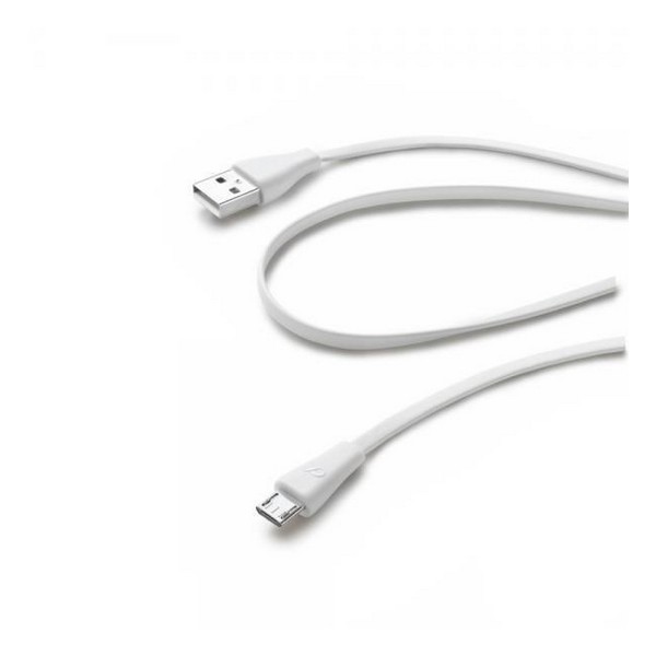 

Кабель USB (папа) = microUSB (папа) 1 м Cellular Line USBDATACMICROUSBW White, USBDATACMICROUSBW White