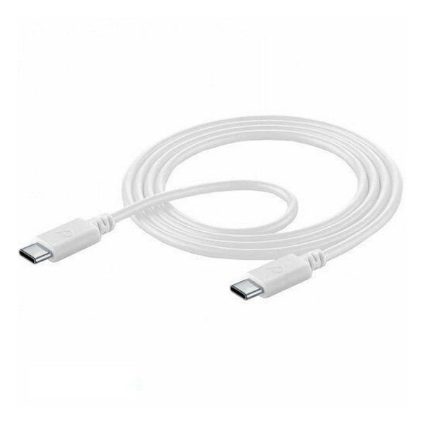 

Кабель USB type C (папа) = USB type C (папа) 1.2 м Cellular Line USBDATACUSBC-CW White, USBDATACUSBC-CW White