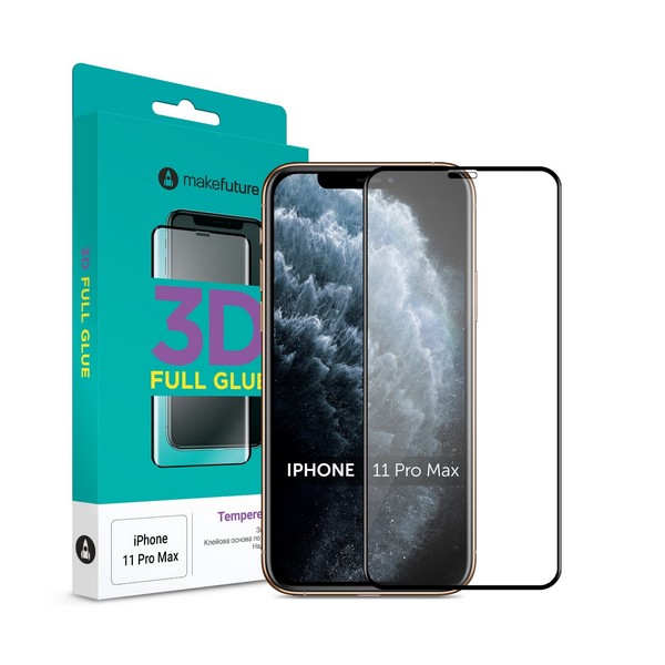 

Захисне скло Apple iPhone 11 Pro Max/iPhone Xs Max 3D (MG3D-AI11PM) чорне MakeFuture, Защитное стекло 3D Apple iPhone 11 Pro Max Black (MG3D-AI11PM)