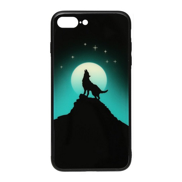 

Накладка для iPhone 7 Plus/iPhone 8 Plus TOTO Night Light Print Glass Case Wolf, Night Light Print Glass Case iPhone 7 Plus/8 Plus Deer