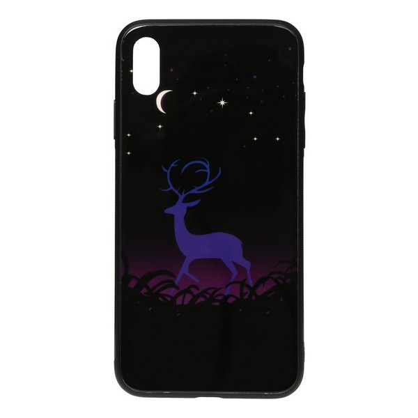 

Накладка для iPhone X/iPhone XS TOTO Night Light Print Glass Case Deer, Night Light Print Glass Case iPhone X/XS Deer