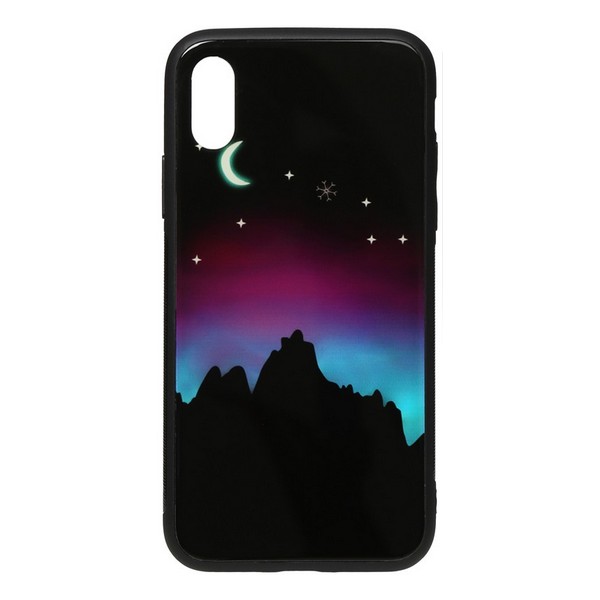 

Накладка для iPhone XS Max TOTO Night Light Print Glass Case Young Moon, Night Light Print Glass Case iPhone XS Max Deer