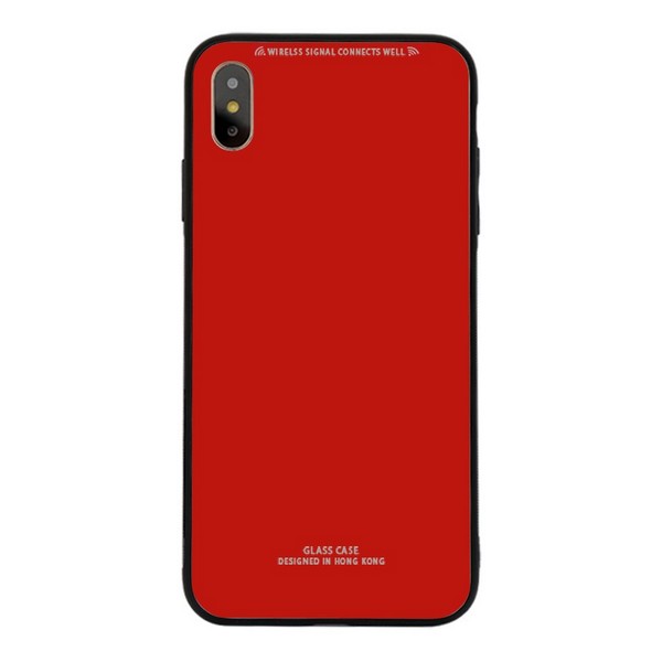 

Накладка для iPhone X/iPhone XS TOTO Pure Glass Case Red, Pure Glass Case Apple iPhone X/Xs Black