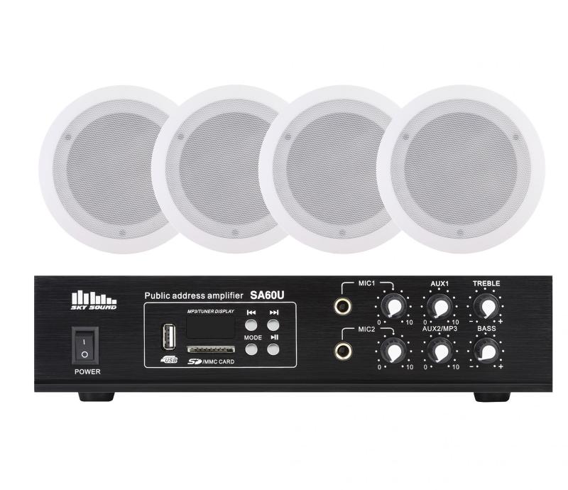 Акустичний комплект SKY SOUND CSB-7014 Black (з трансляційним підсилювачем)