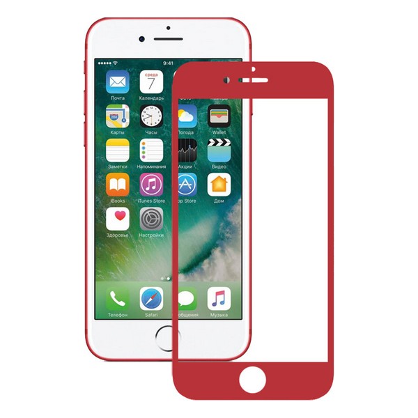 

Захисне скло Apple iPhone 7 Plus/8 Plus 3D Full Cover Tempered Glass прозоре (червоне) Mocolo, 3D Full Cover Tempered Glass iPhone 7 Plus Red (PG1351)