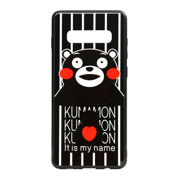 

Накладка для Samsung Galaxy G975 S10 Plus TOTO Cartoon Print Glass Case Kumamon, Cartoon Print Glass Case Samsung Galaxy S10+ A monkey