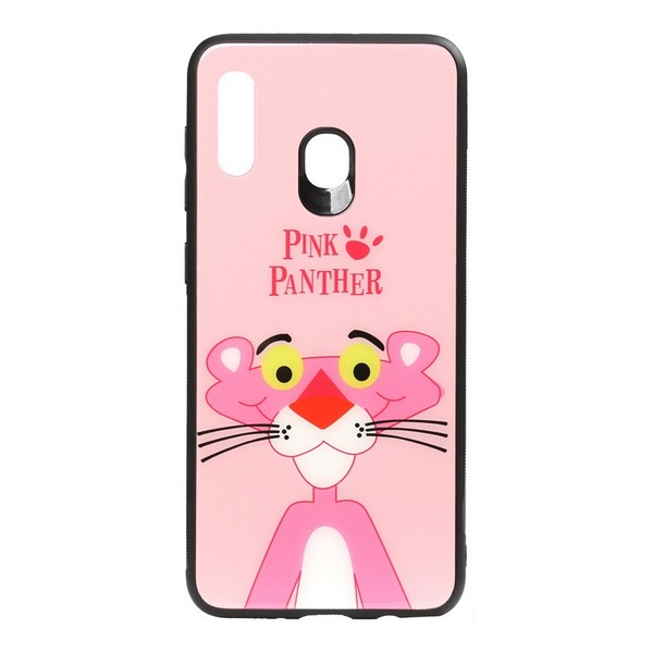 

Накладка для Huawei Y7 2019 TOTO Cartoon Print Glass Case Pink Panther, Cartoon Print Glass Case Huawei Y7 2019 Pink Panther