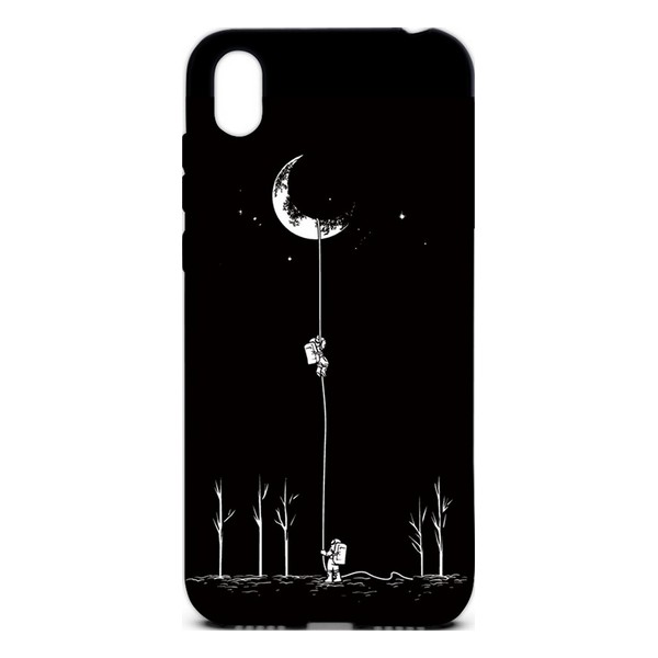

Накладка для Huawei Y5 2019 TOTO Cartoon Soft Silicone TPU Case Moon Black, Cartoon Soft Silicone TPU Case Huawei Y5 2019 Moon Black