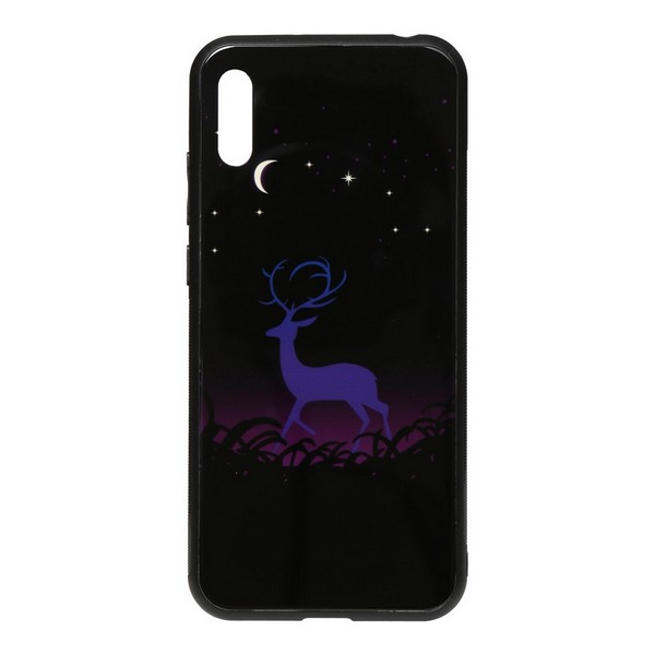 

Накладка для Huawei Y6 2019 TOTO Night Light Print Glass Case Deer, Night Light Print Glass Case Huawei Y6 2019 Deer