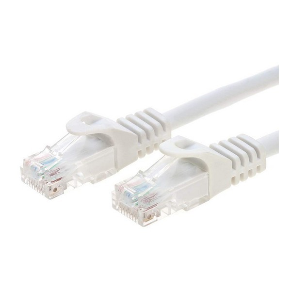 Патч-корд PowerPlant CA911530 White 0.5 м, Cat 5e UTP