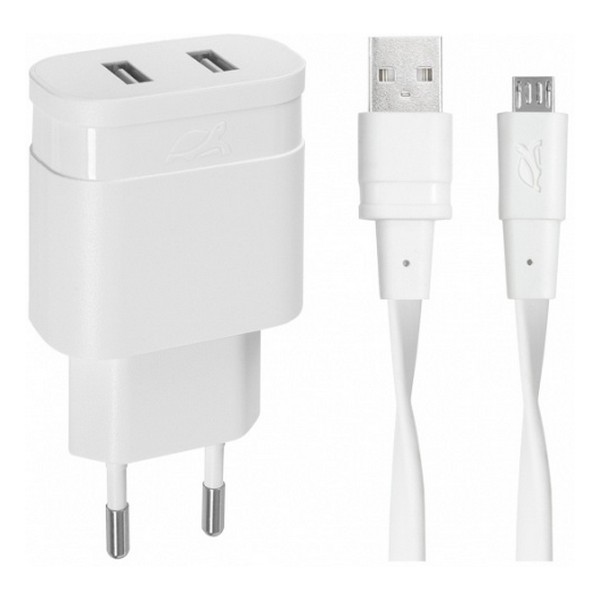 

Зарядний пристрій мережевий RivaCase 2xUSB 2.4A VA4122 WD1 White, VA4122 WD1 White