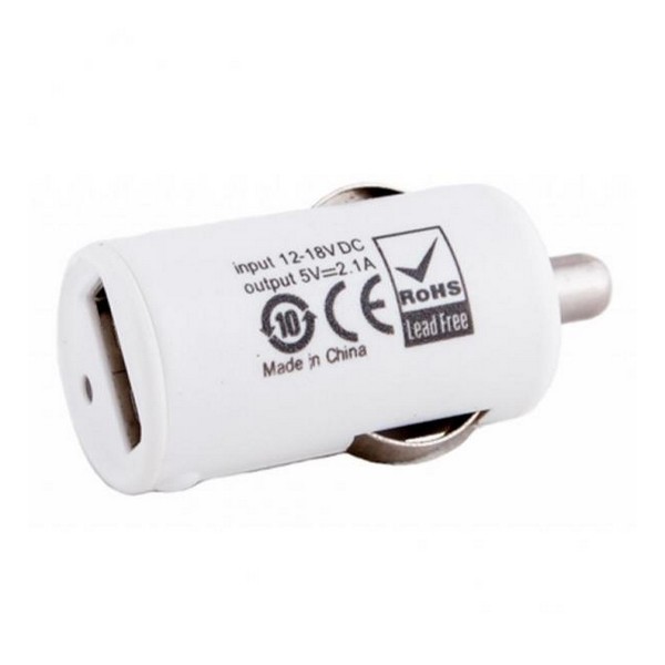 Автомобільний адаптер для телефона PowerPlant DV00DV5037 White (1xUSB 2.1А адаптер) PowerPlant - купити в Україні