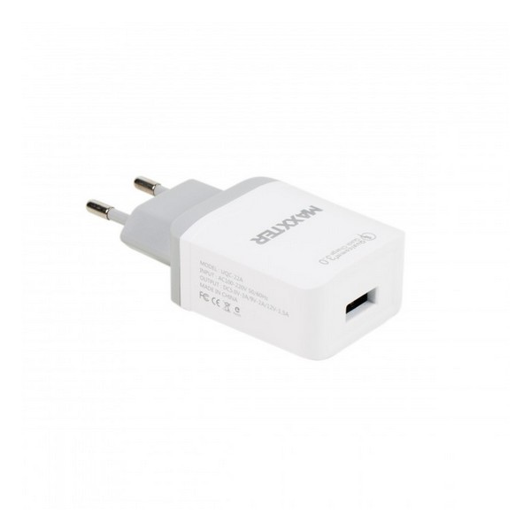 

Адаптер мережевий універсальний 1xUSB 3А Maxxter UQC-22A, UQC-22A