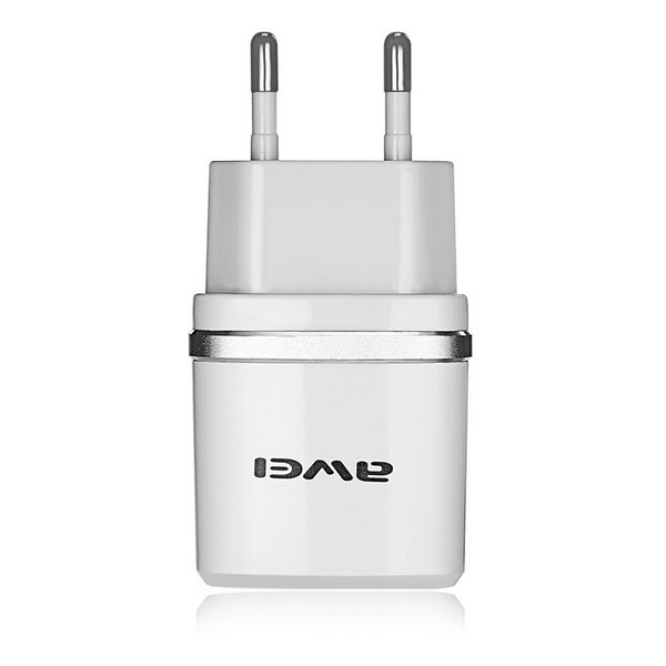 

Зарядний пристрій мережевий Awei C-930 Travel charger 2xUSB 2.1A White/Gold, C-930 Travel charger 2USB 2.1A White/Black