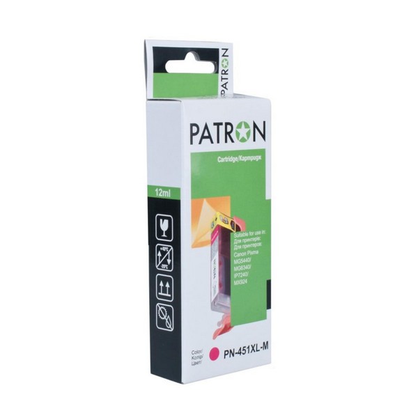 

Картридж Patron Canon CLI-451XLM (PN-451XL-M) Magenta CI-CAN-CLI-451-M-PN, Canon CLI-451XLM (PN-451XL-M) Magenta CI-CAN-CLI-451-M-PN