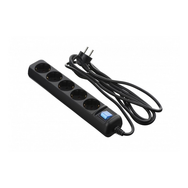 

Мережевий фільтр 220v (3м) 2E 5XSchuko Black, 2E-05ESM3BK
