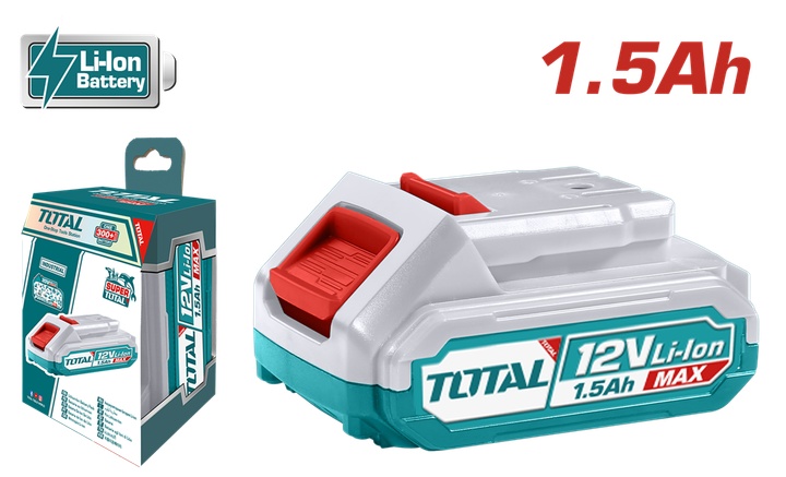 Акумулятор для електроінструменту TOTAL TBLI12151 Li-ion 12В, 1.5А (6514153) TOTAL - купити в Україні