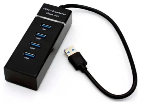 USB-хаб Siyoteam HU403, USB 3.0  -  4xUSB 3.0 Black кабель 20 см