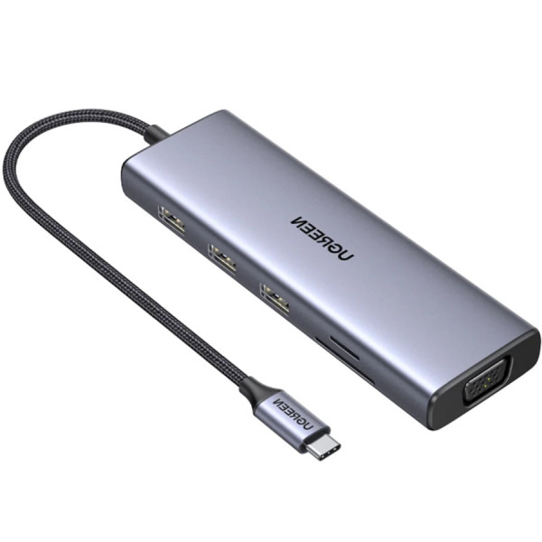 Док-станція Ugreen 9-in-1 CM498 Silver (15600)