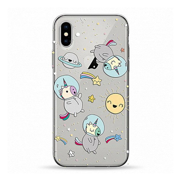 

Накладка для iPhone X/iPhone XS Pump Transparency Case Unicorns, iPhone X/iPhone Xs Pump Transparency Case