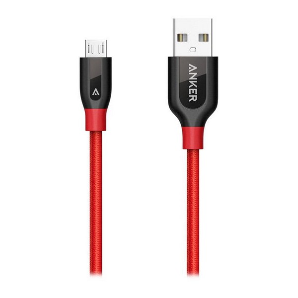 

Кабель USB (папа) = microUSB універсальний 0.9 м Anker A8142H91, Кабель microUSB Powerline - 0.9м V3 (Red) (A8142H91)