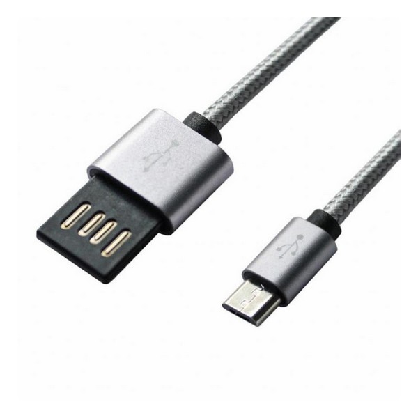 

Кабель USB (папа) = microUSB універсальний 1 м Grand-X FM02, USB - Micro USB Cu 2.1A Grey/Black 1m (FM02)
