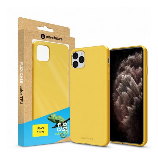 

Накладка для iPhone 11 Pro MakeFuture Flex Case (Soft-touch TPU) Yellow, iPhone 11 Pro Flex Case (Soft-touch TPU)