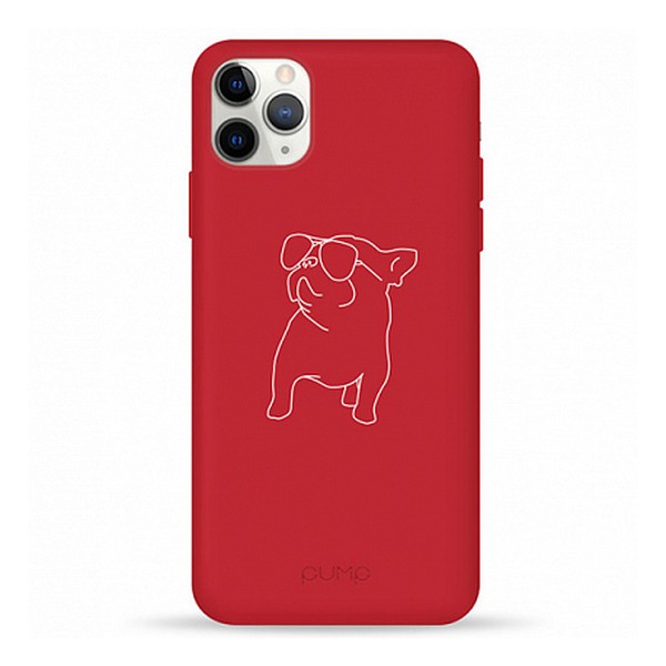 

Накладка для iPhone 11 Pro Max Pump Silicone Minimalistik Pug With, iPhone 11 Pro Max Pump Silicone Minimalistik Pug With