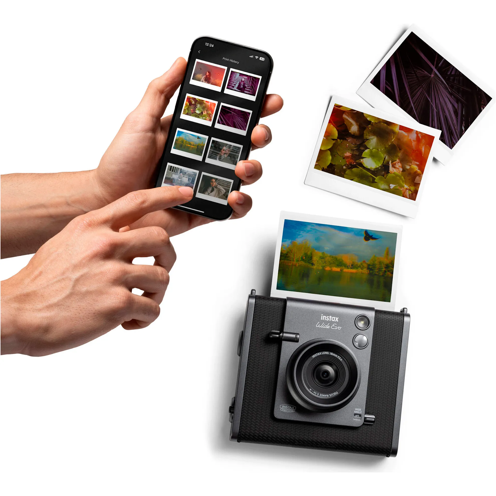 Камера миттєвого друку Fujifilm INSTAX Wide Evo Black (16840933