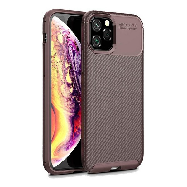 

Накладка для iPhone 11 Pro iPaky Carbon Fiber Series Coffee, Carbon Fiber Series iPhone 11 Pro