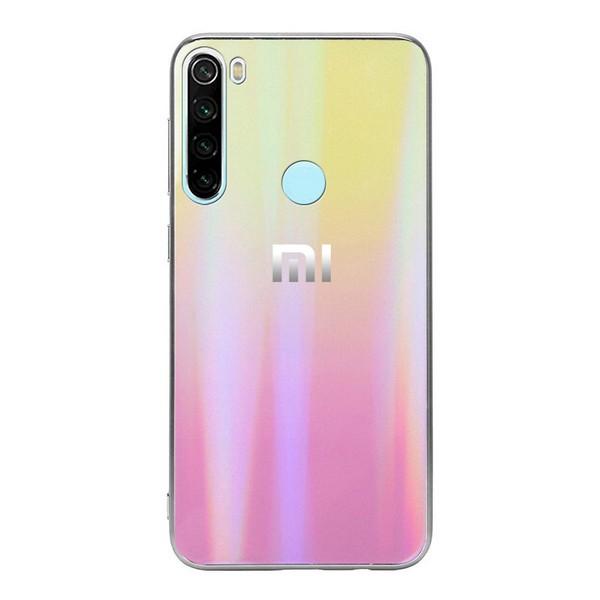 

Накладка для Xiaomi Redmi Note 8 Epik TPU+Glass Gradient Aurora Pink Gold, Gradient Aurora с лого для Xiaomi Redmi Note 8