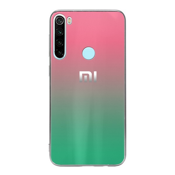 

Накладка для Xiaomi Redmi Note 8 Epik TPU+Glass Gradient Aurora Pink Violet, Gradient Aurora с лого для Xiaomi Redmi Note 8