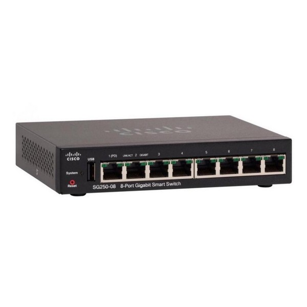 

Світч Cisco SG250-08-K9 8 портів, SG250-08-K9