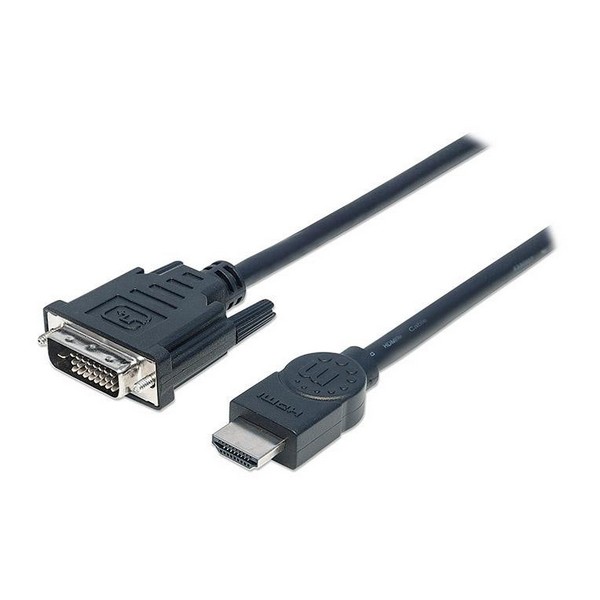 

Кабель HDMI (папа) = DVI (папа) 5 м Manhattan (372527) Black, HDMI M DVI 5.0m (372527)