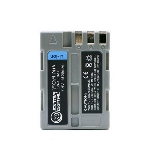 

Акумулятор Extradigital Nikon EN-EL3e 1800 mAh, Аккумулятор для Nikon EN-EL3e - BDN2531