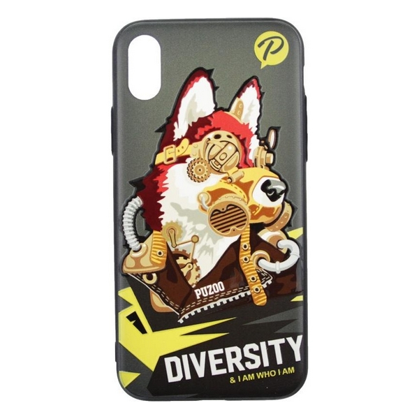 

Накладка для iPhone X/iPhone XS PUZOO TPU with UV Printing Punk Phone Black, iPhone X/iPhone XS PUZOO TPU with UV Printing Punk Phone