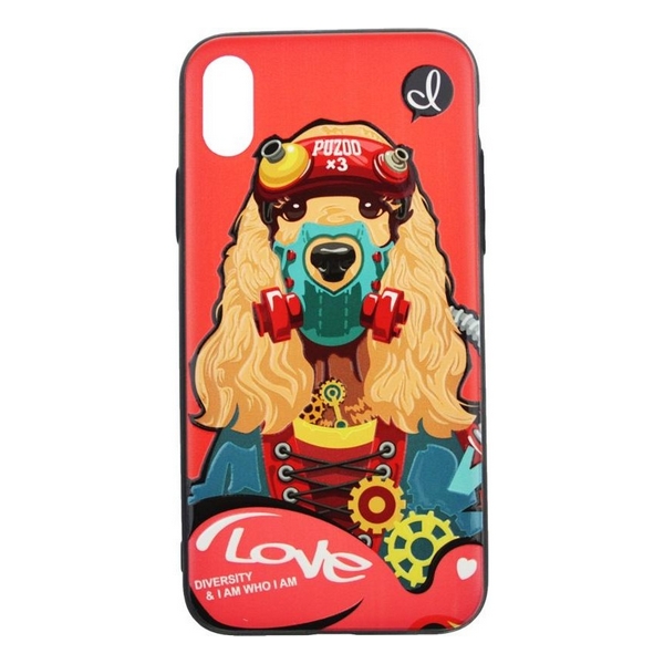 

Накладка для iPhone X/iPhone XS PUZOO TPU with UV Printing Punk Phone Red, iPhone X/iPhone XS PUZOO TPU with UV Printing Punk Phone