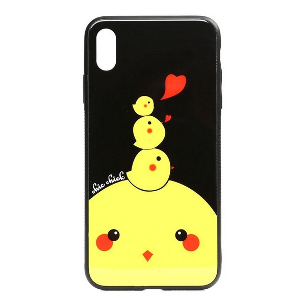 

Накладка для iPhone X/iPhone XS TOTO Cartoon Print Glass Case Chicken Chick, iPhone X/iPhone XS TOTO Cartoon Print Glass Case