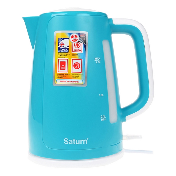 

Електрочайник Saturn ST-EK8435 White/Blue, ST-EK8435 White/Blue