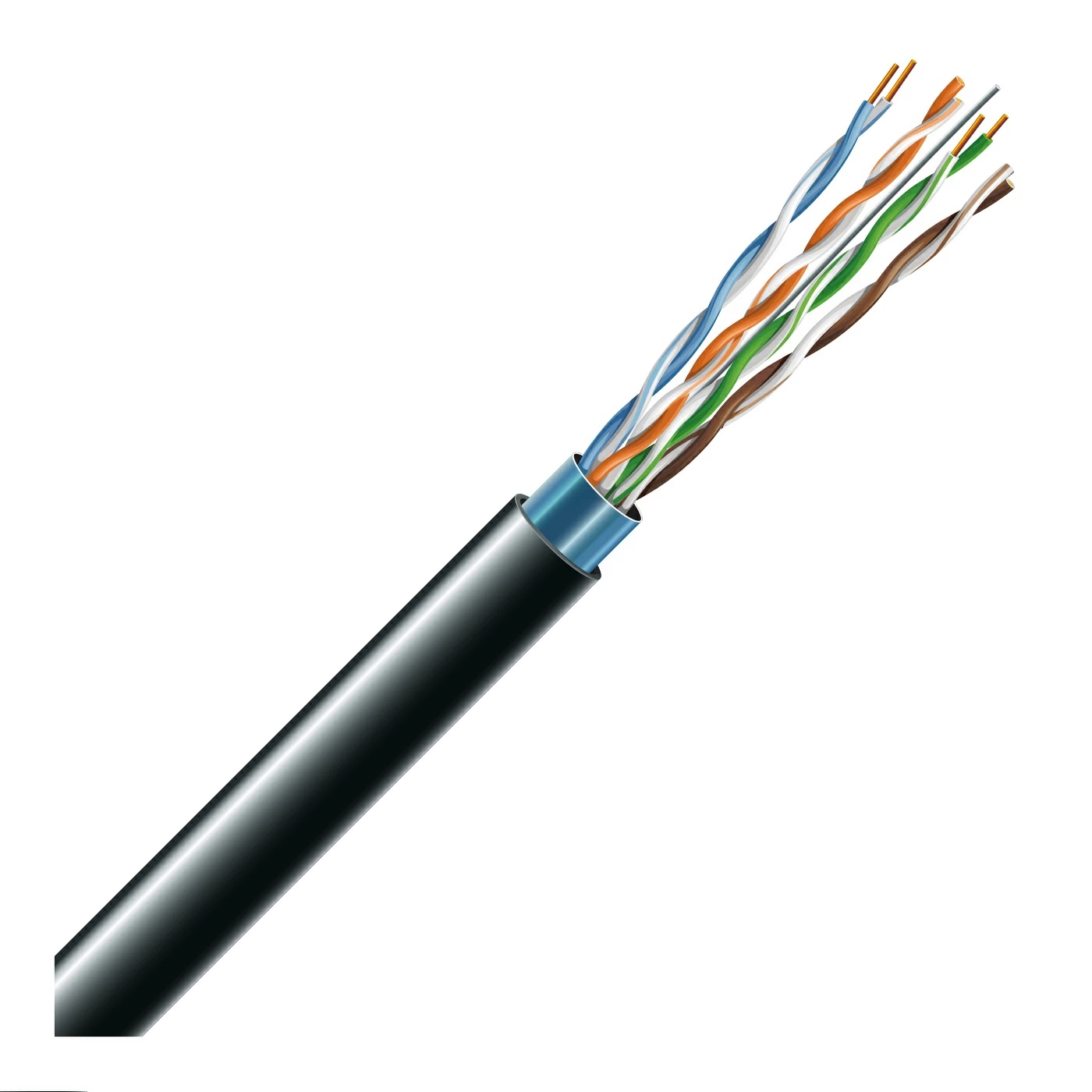 Вита пара ЗЗКМ Category 5e F/UTP PE 305м Black (7091002)