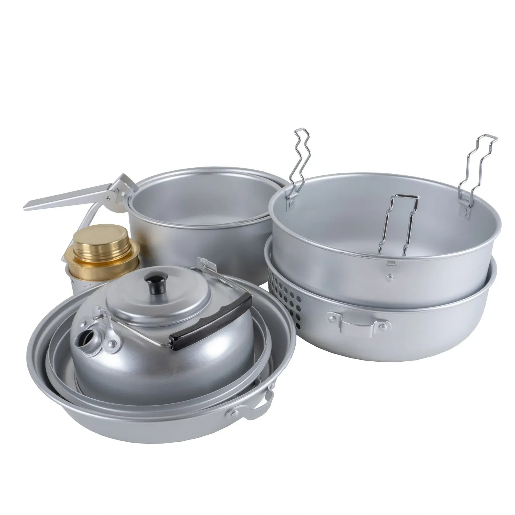 Набір туристичного посуду MIL-TEC Cook set 9-pc. with burner (14700500) MIL-TEC - купити в Україні