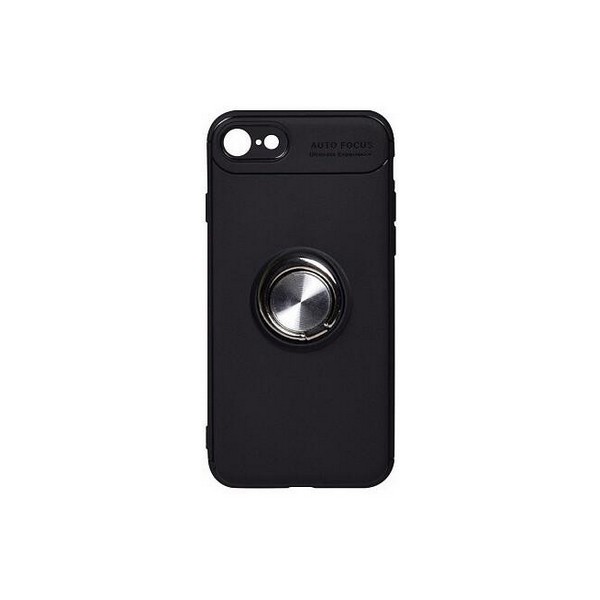 

Накладка для iPhone 7/iPhone 8 TOTO Car Magnetic Ring TPU Case Black Silver, Car Magnetic Ring TPU Case Apple iPhone 7/8