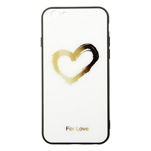 

Накладка для iPhone 6/6s TOTO Glass Fashionable Case Heart on White, Glass Fashionable Case Apple iPhone 6/6S