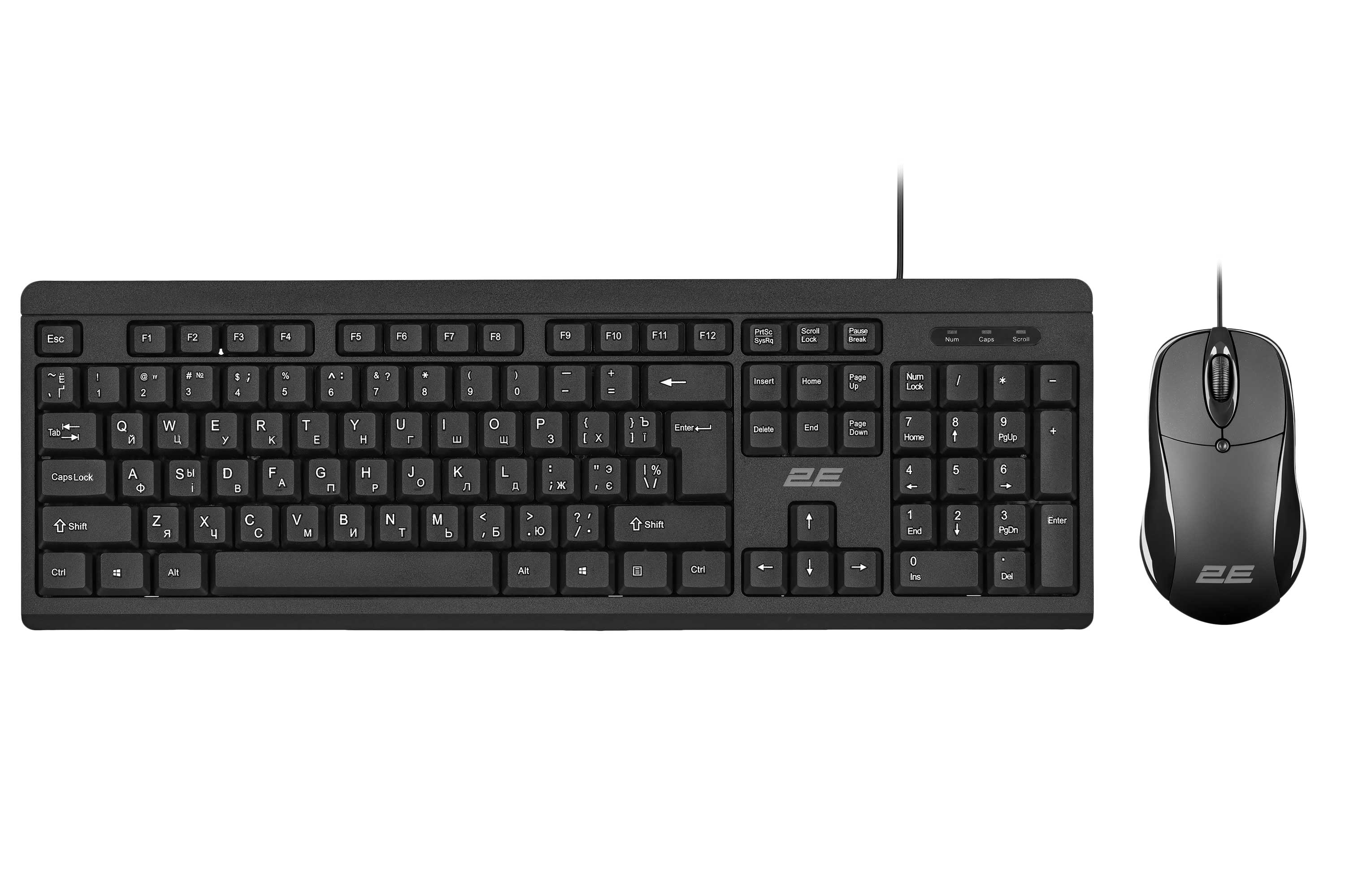 Комплект клавіатура та миша 2E MK401 Black (2E-MK401UB) USB