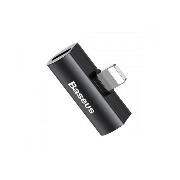 Перехідник Baseus L46 Lightning (тато) - 2 x Lightning (мама) Black